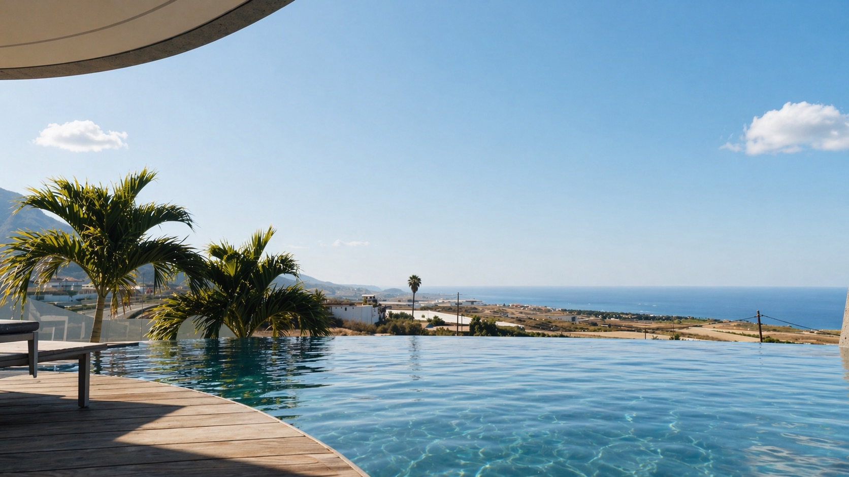 Render de Villa Infinity con vista al océano