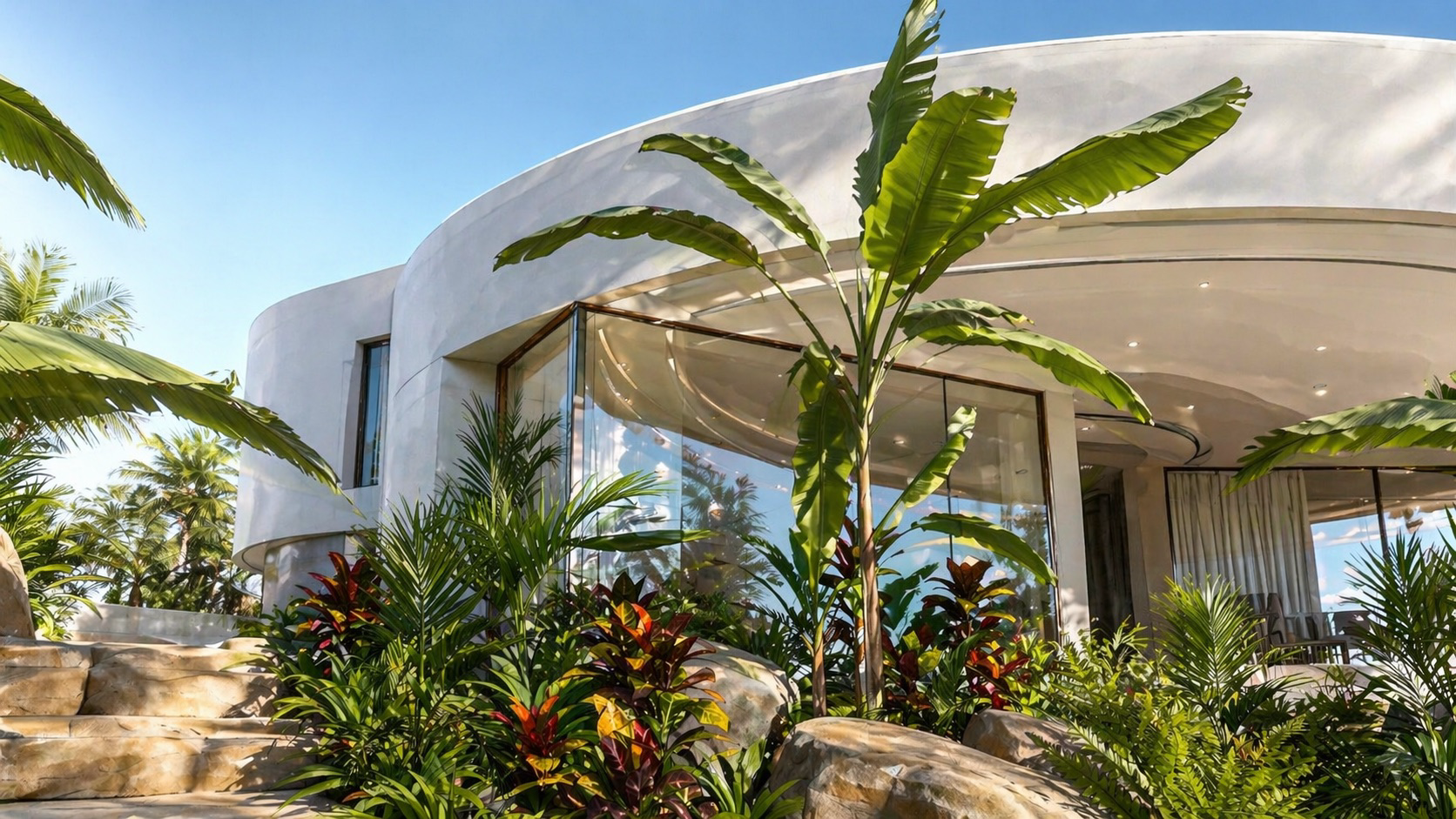 Render de fachada de Villa Infinity