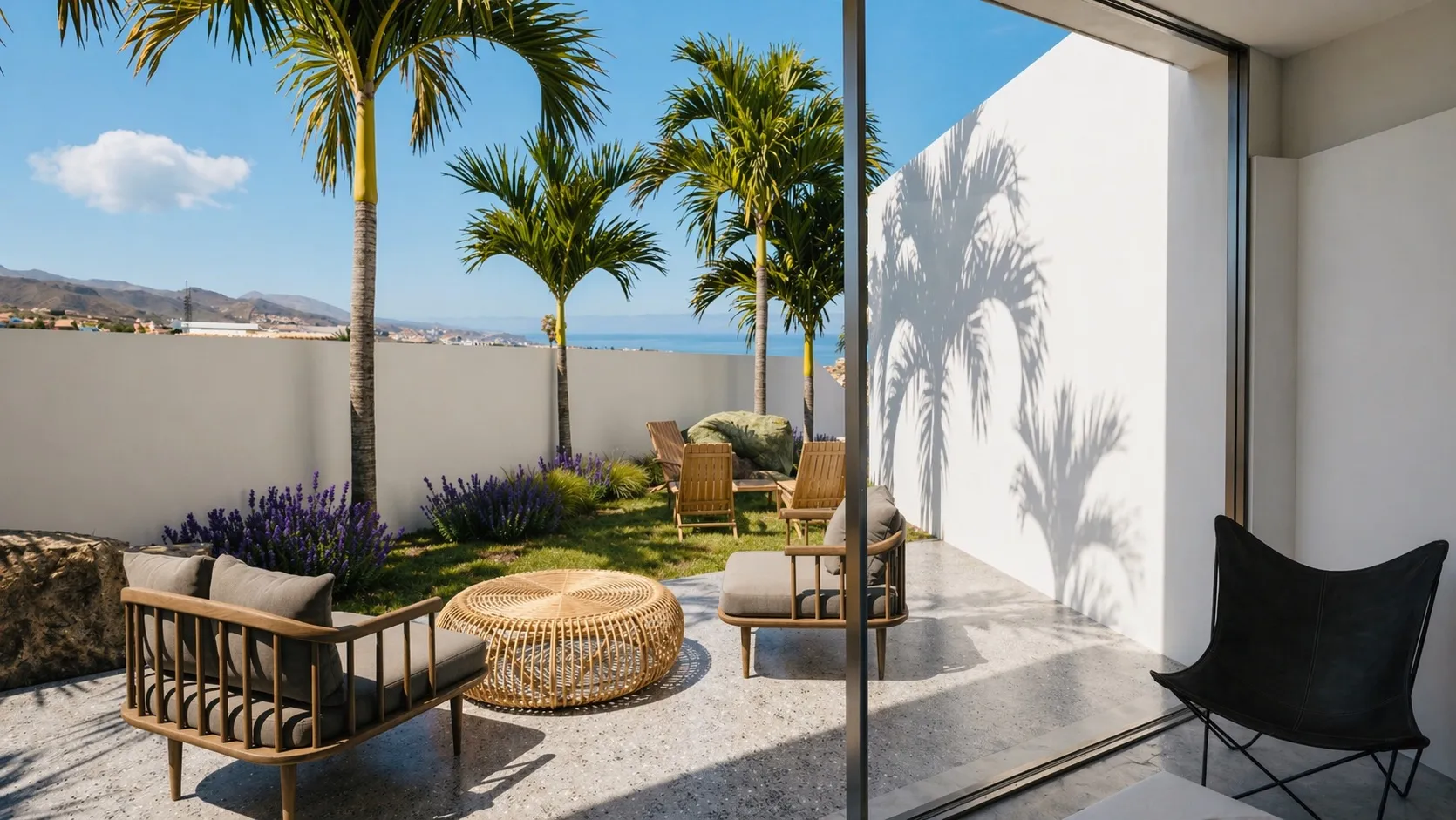 Villa Infinity courtyard lounge