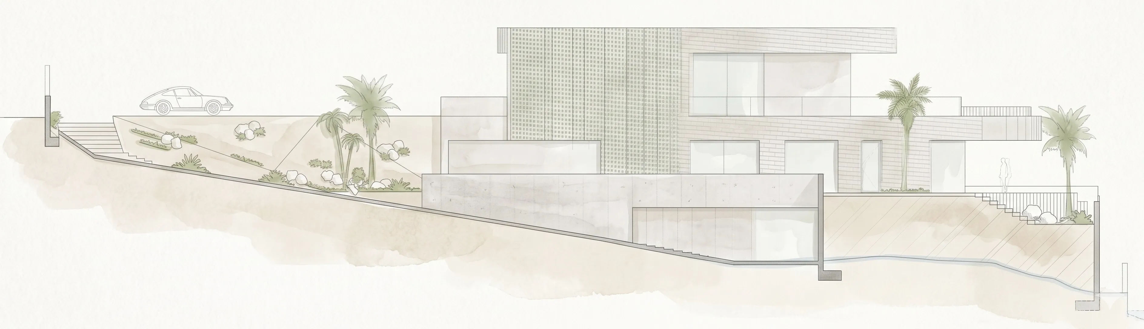 Villa Infinity elevation drawing